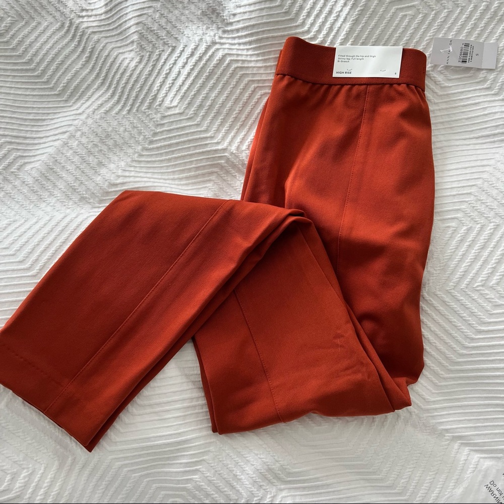 ✨NWT✨ Ann Taylor Pull On Elastic Back Pants - S - Red/Orange